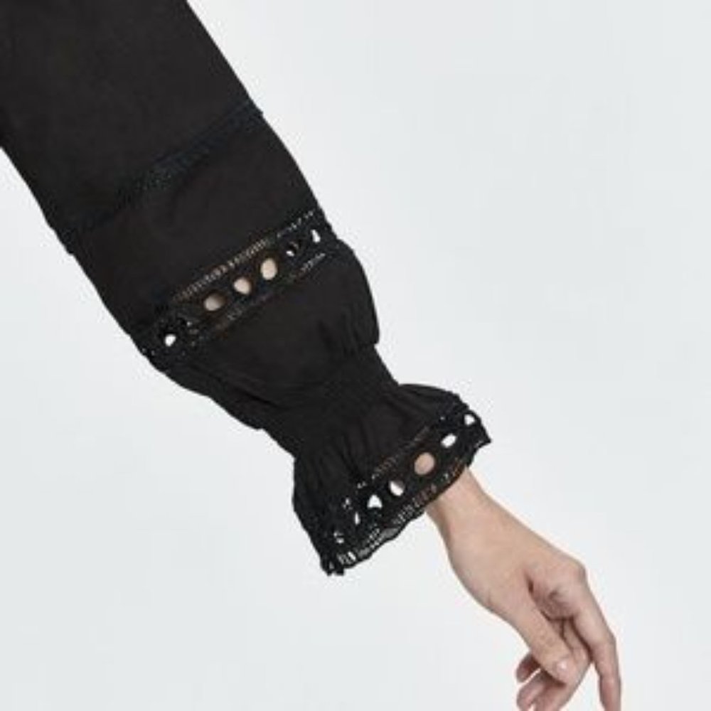 NWT Farrow Cotton Smocked Eyelet Top - Picture 4 of 4